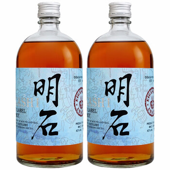 明石信洋酒威士忌梅酒系列组合装 信明石蓝信调和威士忌700ml*2瓶