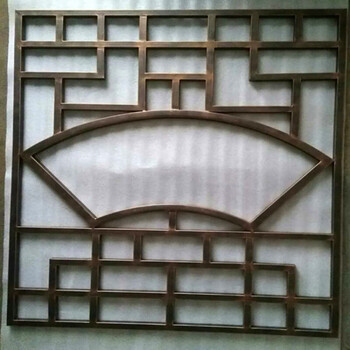 欧中式铁艺屏风隔断创意客厅玄关时尚镂空屏风镂空窗花窗台干区 g款