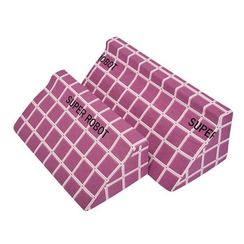 乐驰 可拆卸医用R型三角体位垫多功能翻身体位垫支撑患处翻身靠垫翻身 红格纯棉斜纹套装（大号+小号）