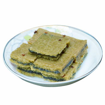 安徽泾县特产手工麻油绿豆糕传统怀旧食品茶点端午节礼品300克 芝麻