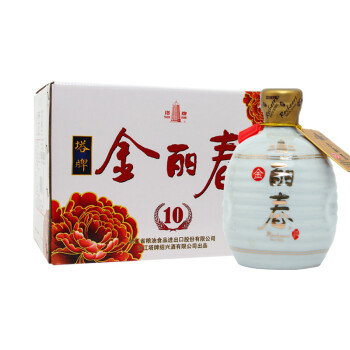 塔牌 绍兴黄酒 金丽春 十年陈 手工冬酿 半干型花雕酒 350ml*6瓶 整箱装