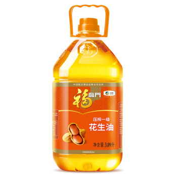 福临门 食用油 压榨一级花生油3.09L 中粮出品