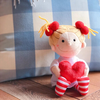 包包挂件汽车钥匙扣女生迷你布娃娃情人节母亲节礼物 抱心款25厘米 见