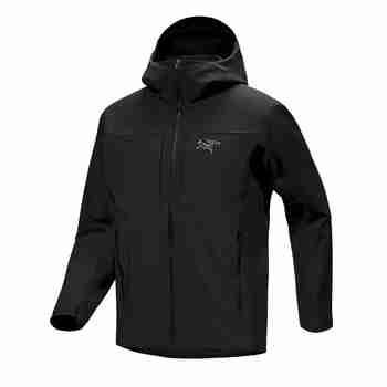 始祖鸟（ARC'TERYX）Gamma MX Hoody男款户外连帽软壳衣秋冬防风软壳夹克男装上衣外套 Black S（建议55-68kg）