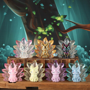 卡佰索九尾狐狸盲盒玩具礼物公仔女孩儿童隐藏款摆件情人节生日礼品