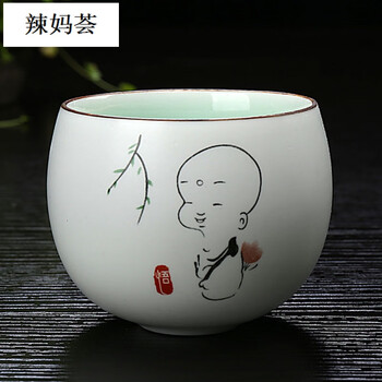 陶瓷功夫茶具小茶杯禅定个人品茗杯主人杯 创意单件单杯茶盏猪年生肖