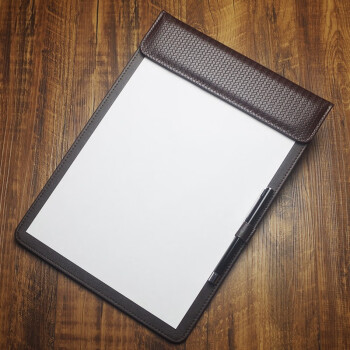 启的（QIDI） 会议夹板书写板夹办公室a4会议垫板磁性便签夹板台垫 会议夹黑色垫板 QIDI-A2垫板(咖席纹)