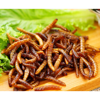 80g油炸椒盐面包虫即食香辣黄粉虫美味下酒小吃昆虫下单现做