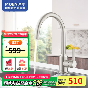 摩恩（MOEN） 厨房水龙头 冷热水洗菜池水龙头 洗碗水龙头 防指纹经典龙头