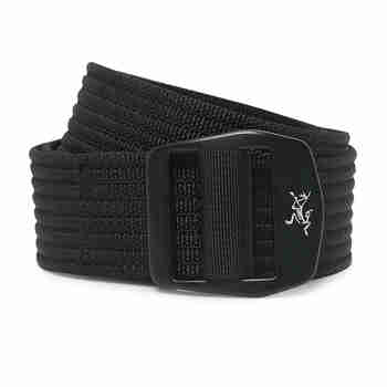 始祖鸟（ARC'TERYX）Conveyor Belt 38mm金属户外耐磨搭扣尼龙织物腰带男女通用款 Black S（腰围69-85 cm）