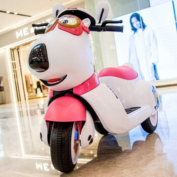 儿童摩托4一6岁倒霉熊儿童电动摩托车三轮车男女宝宝消化玩具车 贝肯