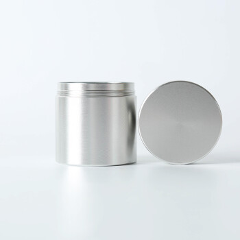 小号便携迷你旅行茶叶罐钛铝合金属罐茶茶叶包装礼盒铁盒 银色