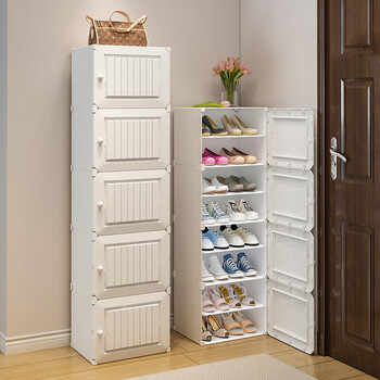 宅颐美简易鞋柜家用门口收纳省空间防尘新款2022经济型小鞋架子tt91列