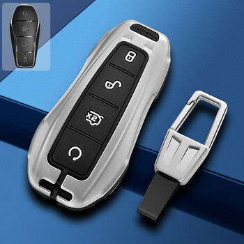 炫咔仕比亚迪秦plusdmi钥匙套2021款秦ev专用金属全包遥控保护扣壳