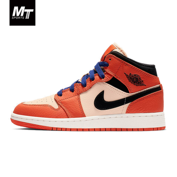 nike aj 1 mid aj1中帮 白橘 白扣碎852542-bq6931-800尼克斯 852542
