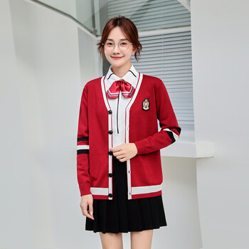 幼儿园老师的园服教师园服秋冬装三件套幼师毛衣外套早教培训机构工作