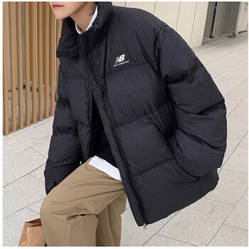 新百伦秋冬男女情侣款加厚百搭面包服nb立领学生休闲保暖宽松棉服