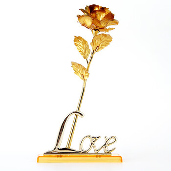 创意金箔金玫瑰花 送女友男朋友友情闺蜜浪漫小礼品走心走肾暖心的