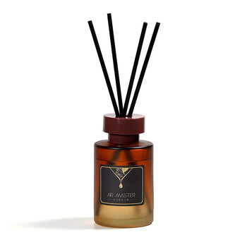 艾慕德无火香薰室内藤条香薰瓶伴手礼精油香薰酒店香氛卫生间空气清新剂 茶咖色 蓝色风铃草