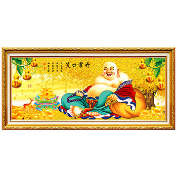 笑口常开弥勒佛十字绣全满绣新款客厅线绣如来佛祖大肚佛像佛系列