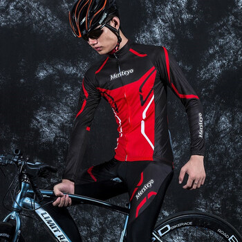 喜·德盛长袖骑行服 骑行服夏季长袖男套装春秋山地车服装自行车衣服
