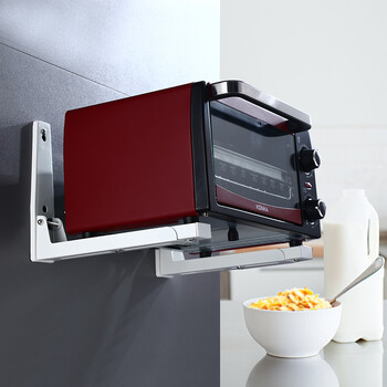 不锈钢微波炉托架 304不锈钢厨房微波炉托架壁挂式支架微波炉烤箱