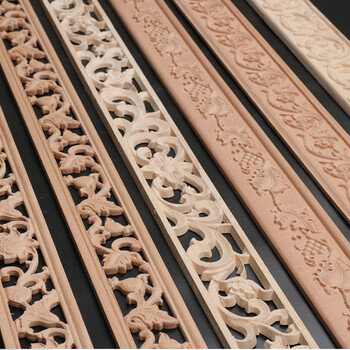 新中式吊顶线条 新中式装饰木线条吊顶回字平板封边实木背景墙边框