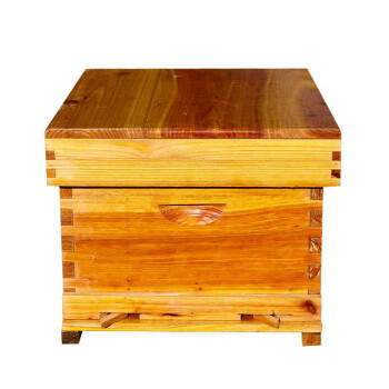 蜜蜂蜂箱全套养蜂工具养蜂箱煮蜡杉木中蜂标准十框蜂巢箱 图片色