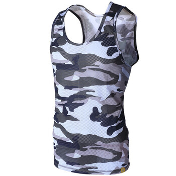jozsi甲胄仕运动户外迷彩背心 2018夏季男士透气速干背心 荒漠迷彩 m