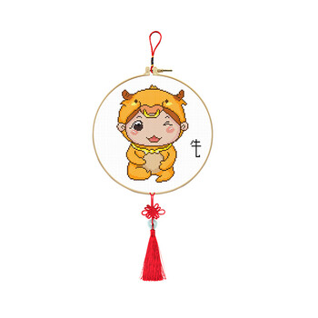春天十字绣十二生肖2019新款小件猪宝宝手工简单线绣小幅小型挂件礼物