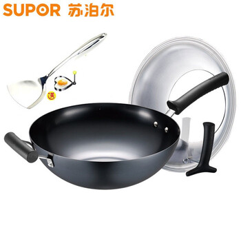 
                                                            苏泊尔（SUPOR） FC32H7炒锅32cm臻铁真不锈健康铁锅无涂层炒菜锅明火燃气专用                