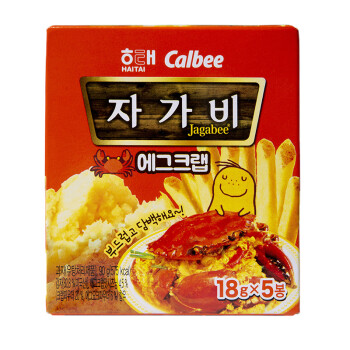 韩国直邮 海太（HAITAI）卡乐比 薯条 鸡蛋螃蟹味 休闲零食 90g/盒