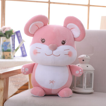 新品正版多爱软体宝宝鼠公仔可爱老鼠毛绒玩具女孩礼物儿童娃娃 粉色