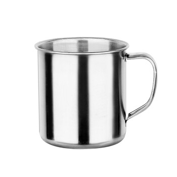 304不锈钢口杯带把茶缸幼儿园儿童水杯食堂饮水杯儿童漱口杯酒杯 8cm