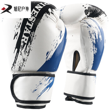 的手套沙袋拳套男女孩青少年散打手套成人亲子专业训练套装 白色拳套