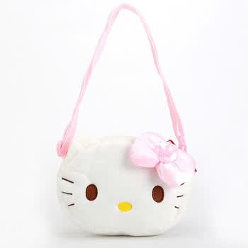 儿童公主斜挎包幼儿园可爱小包包迷你卡通包童礼物 毛绒kitty斜挎包