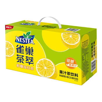 雀巢（Nestle）茶萃柠檬冻红茶果汁茶饮料 250ml*24包 整箱