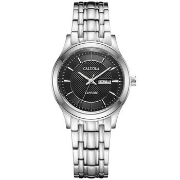 卡罗莱caluola女士手表女表时尚简约防水钢带女款表学生运动双历夜光