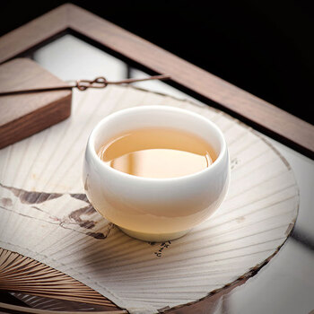 夏聚冰冻玉瓷女主人杯羊脂玉茶杯瓷功夫杯子单杯白瓷品茗杯大号 容量