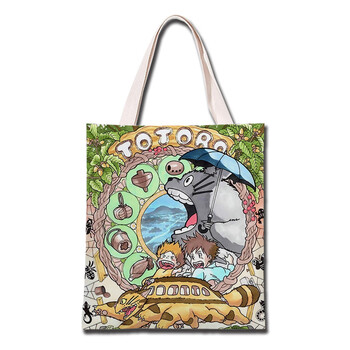 二次元动漫周边帆布包宫崎骏龙猫环保简约手提包单肩包 1 双面印花