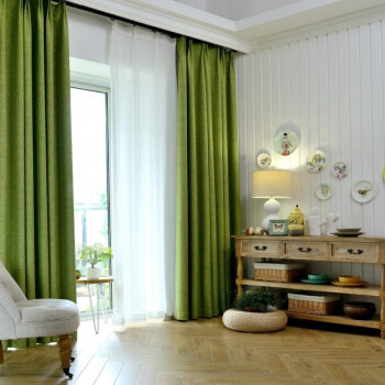 浅绿色窗帘搭配效果图图片