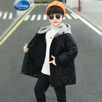 迪士尼轻奢2022新款冬季男童棉服外套加厚保暖休闲舒适连帽韩版儿童
