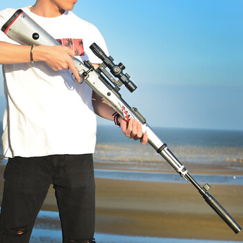 水弹抢贵的98k枪仿真不发射钢珠绝地求生儿童吃鸡awm24拉栓 awm黑色