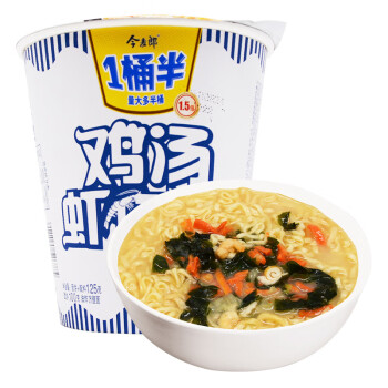 今麥郎 方便麵 一桶半雞湯蝦仁面125g/杯 (大杯面 泡麵)