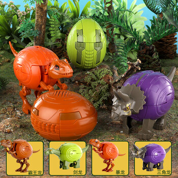 变形金刚模型恐龙霸王龙机器人机甲玩具下蛋套装暴龙儿 机甲变形恐龙