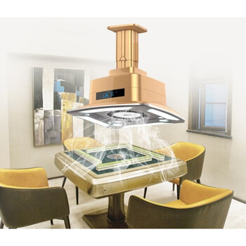 顶灯棋牌室麻将机茶坊排风电动m吸顶排烟茶楼空气净化器过滤芯吸烟灯