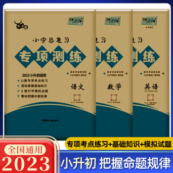 天利38套小學總複習專項測練語文英語數學小升初專項突破練習試卷鞏固