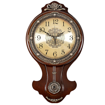 挂钟舵手客厅欧式时尚仿古时钟石英钟艺术复古创意2865仿银色