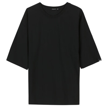 supretee纯色t恤男短袖夏季oversize落肩潮牌嘻哈宽松七分袖日系中袖