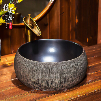 佳美艺陶瓷洗手盆台上盆 欧式艺术洗脸盆艺术台盆彩色圆形洗面盆